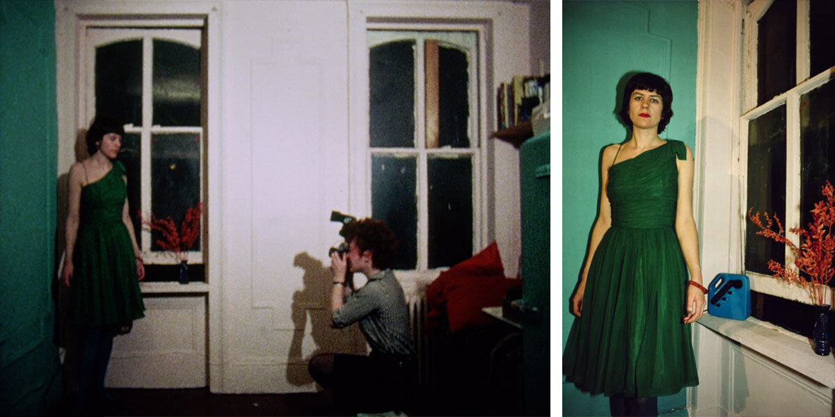 And maybe you recognize Nan Goldin’s image ‘Vivenne in the Green Dress’ (1980, a part of Ballad of the Sexual Dependency) that was captured in Empty Suitcases.