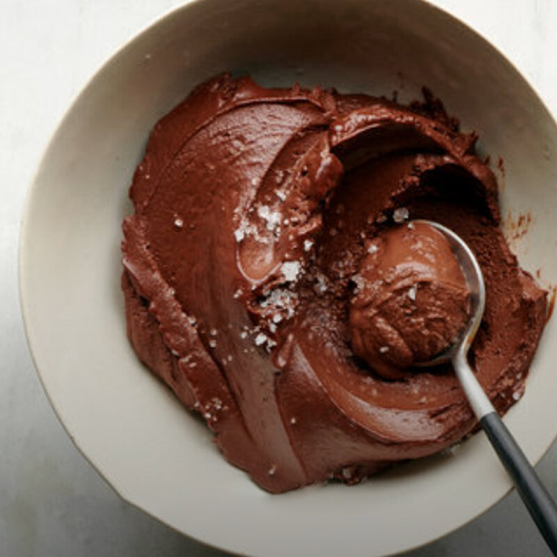 bittersweet chocolate mousse with fleur de sel