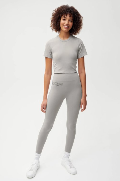 girl in plant based natural fiber activewear by pangaia