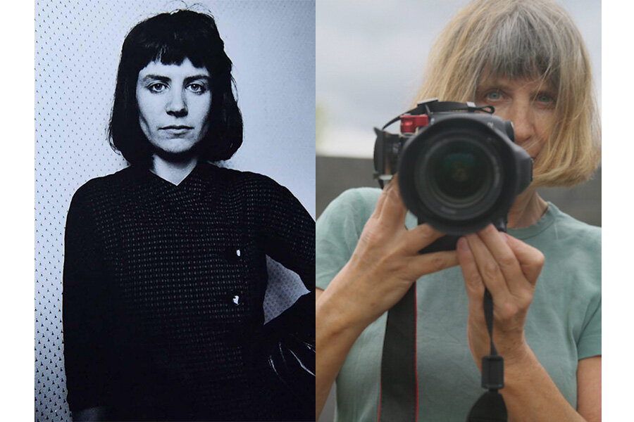 Photos of Film maker Vivienne Dick then and now