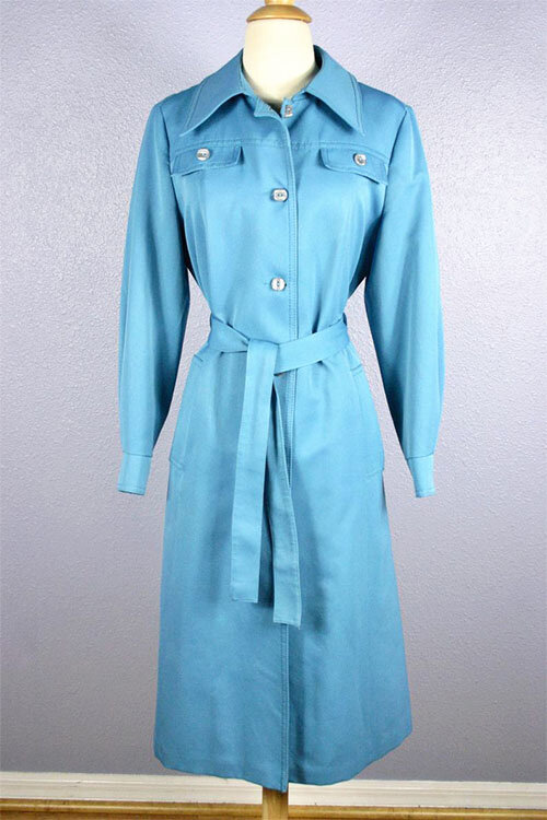 A light blue trench coat perfect for spring