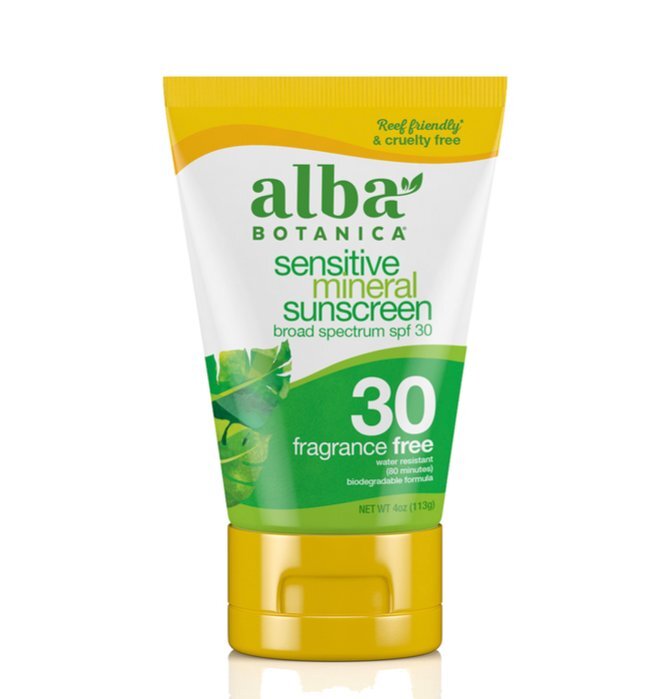 alba botanica sensitive mineral sunscreen 