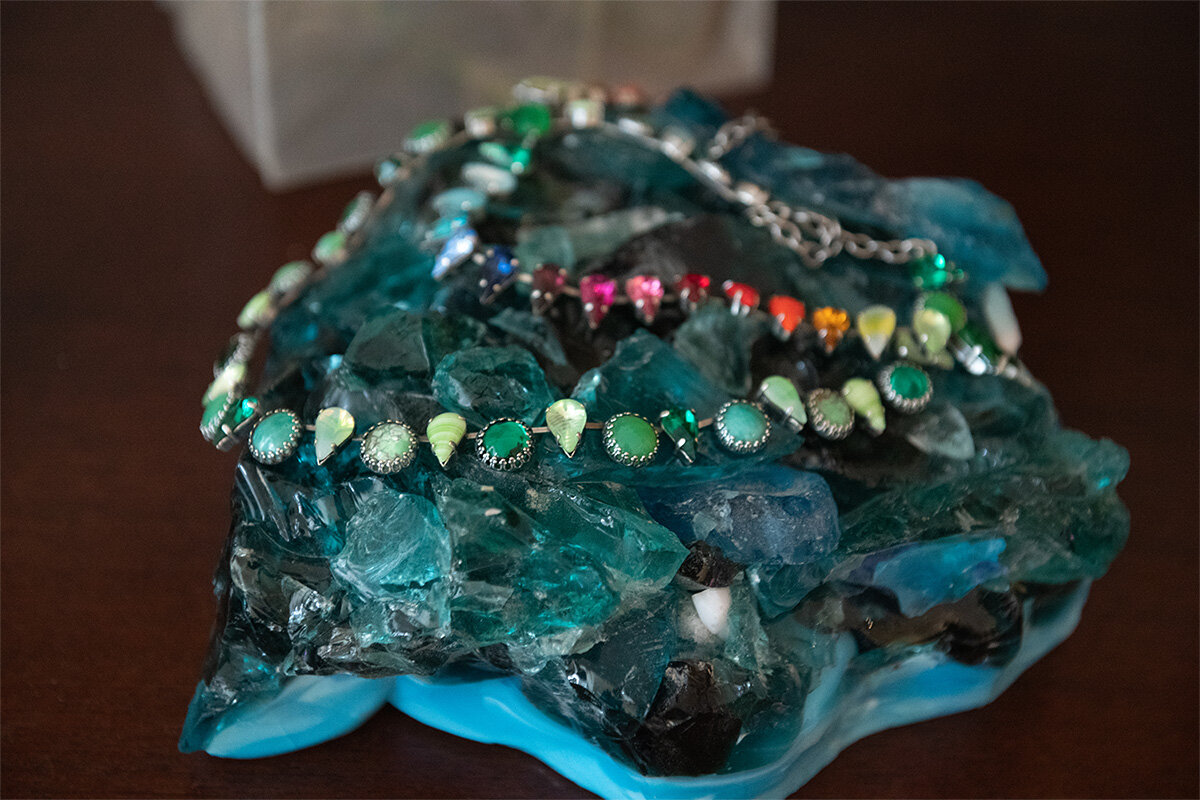 image of Mia Vesper's colorful necklaces