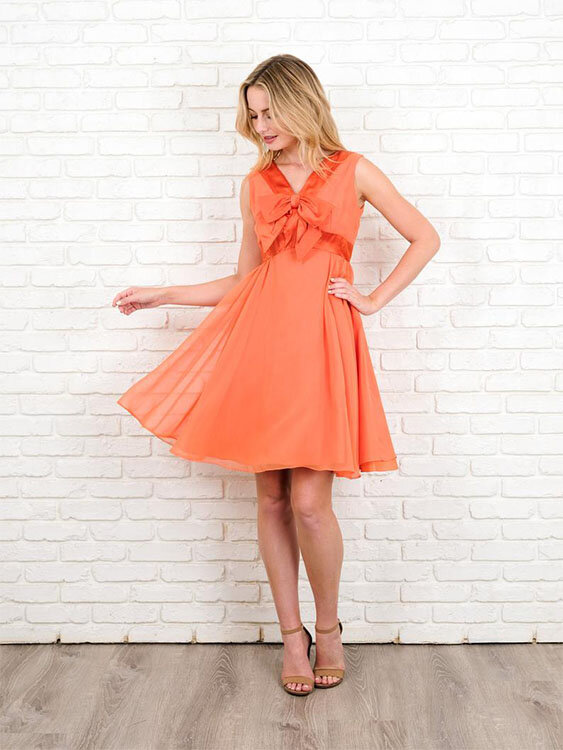 early ‘60s orange cocktail dress