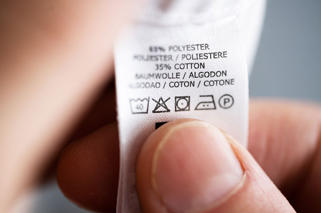 know what your clothes are made from and avoid polyester at all costs