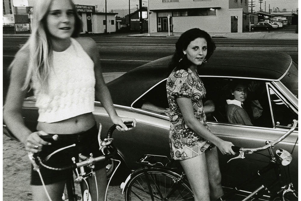 Rick Mack The Valley  2 girls outside a car 1973