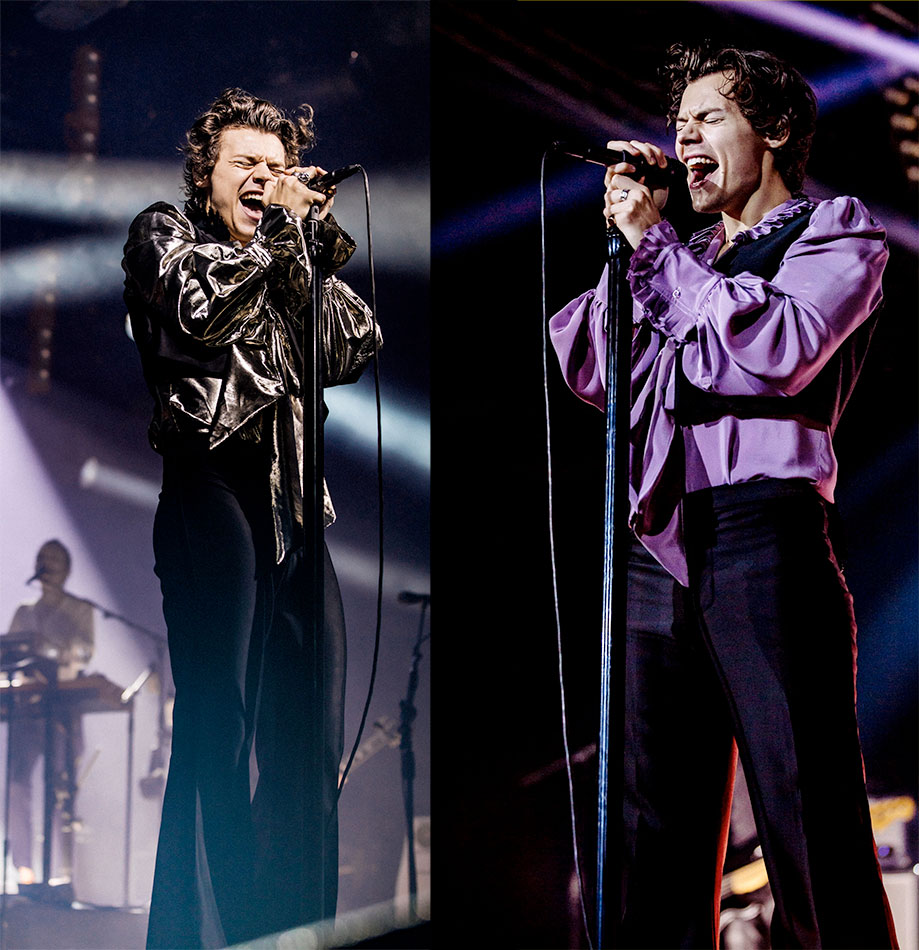 Harry Styles on World Tour in Harris Reed