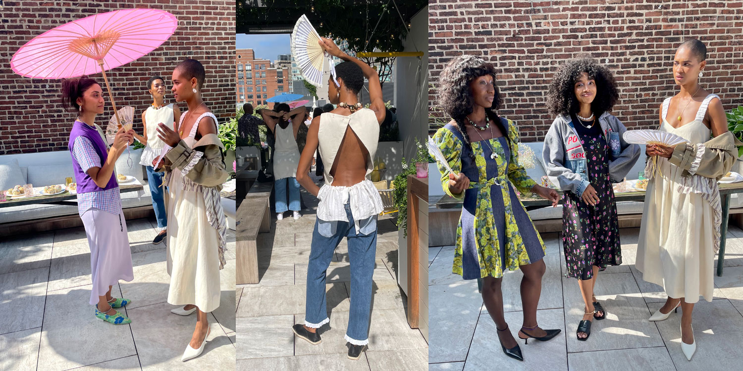 Models on  from Rentrayage presentation ss23 for New York Fashion Week