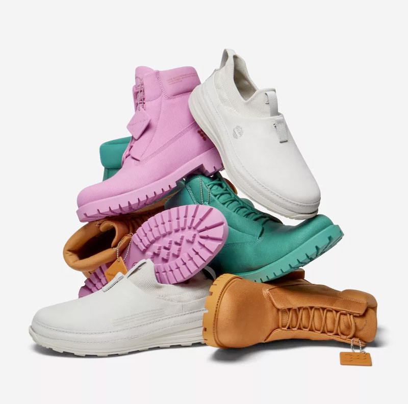 Timberland X Pangaia conscious innovative winter boots and shoes collab