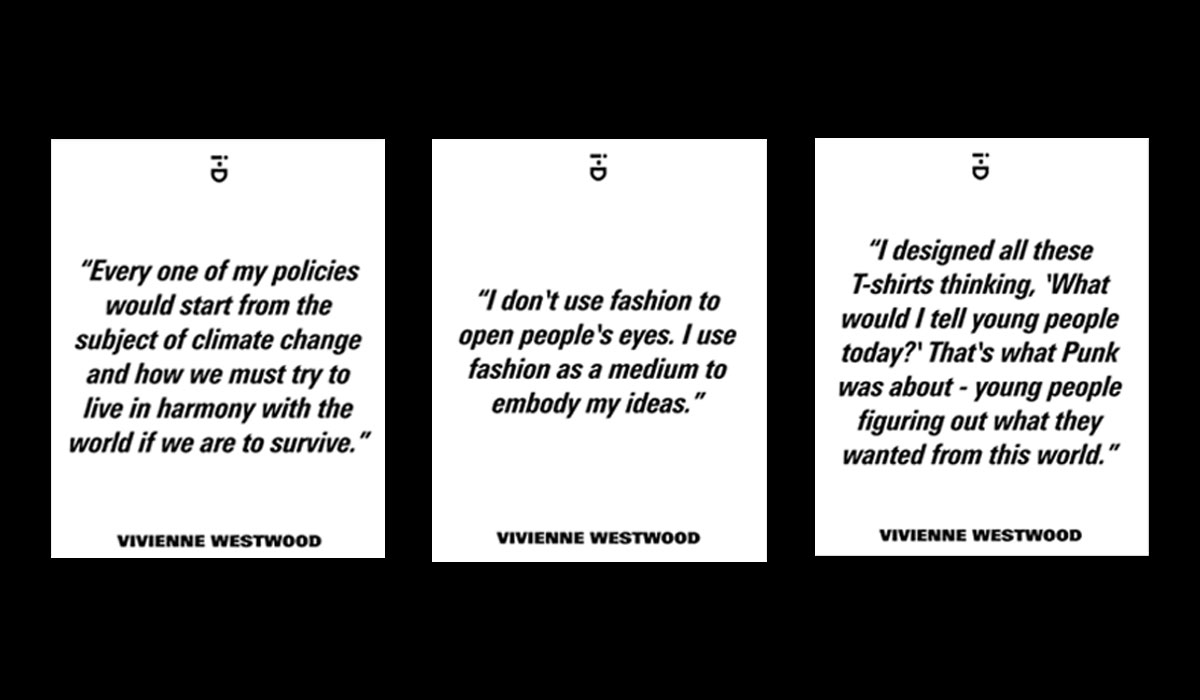 Vivienne Westwood's wisdom from i-D magazine 8 Life Lessons with Vivienne Westwood