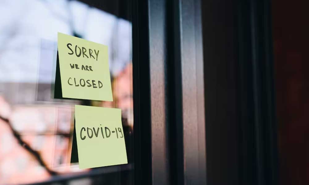 Sorry closed for covid 19 signage