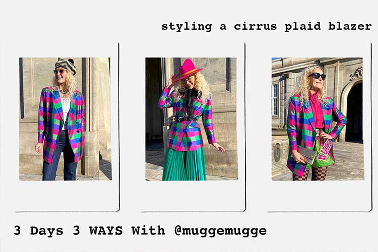 styling a cirrus plaid blazer with @muggemugge