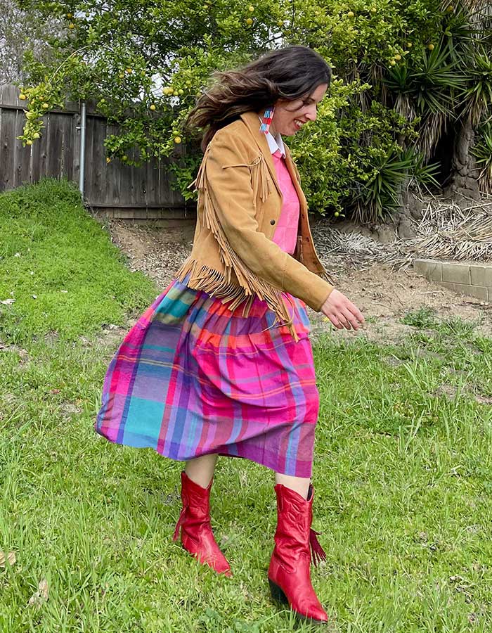 crafty thrifting how to style a plaid skirt