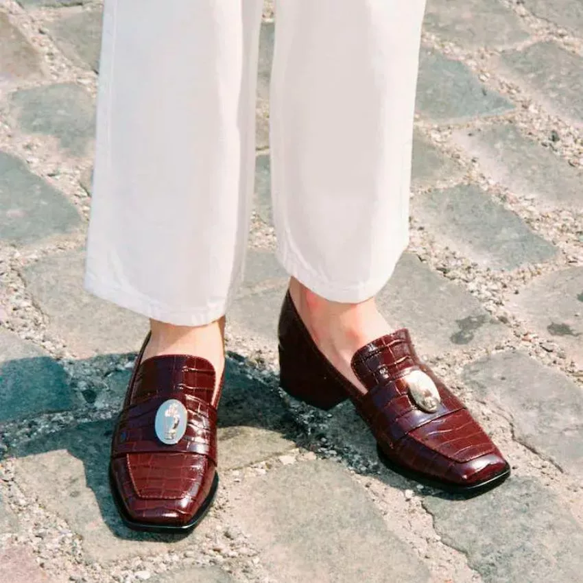 preppy square toed loafers