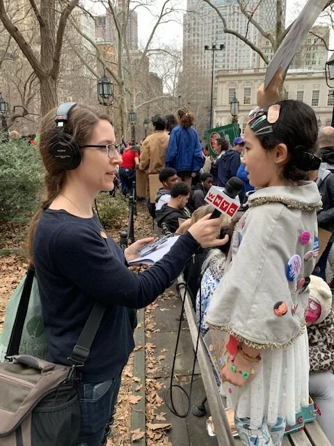 avery being interviewed by wNYC