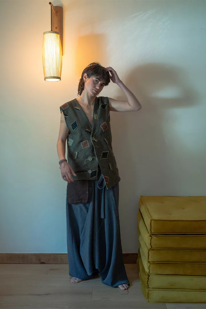 person in pants and vest from kindaflowerychild - mimi na's BFA collection