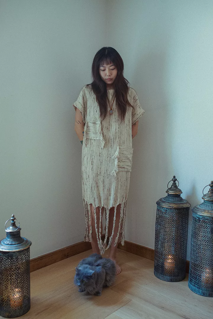 person in tunic dress from kindaflowerychild - mimi na's BFA collection