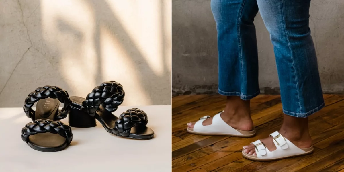 Ethical sustainable sandal brand ABLE which supports women